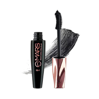 Mars Fabulash Volumising Mascara | Up to 18 Hours Stay | Waterproof with Intense Jet Black Color (12ml) (Black)