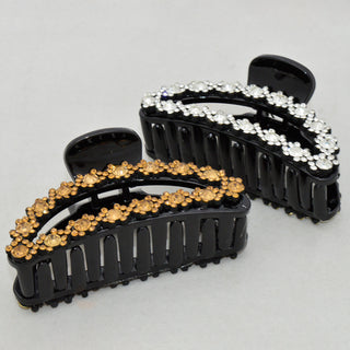Adbeni Stone Hair Clutcher Packet TV Silver & Golden , Random Color 1Pc (Item Code: 265)