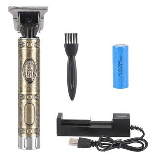 Imported Professional Hair Clipper, Adjustable Blade Clipper, Hair Trimmer with LED display and Shaver For Men, Hair Cutting Kit with 4 Guide Combs (Golden Budha)