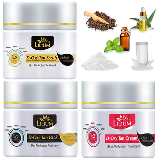 Lilium Skin Care Combo D Oxy Tan | Skin Perfection Treatment | De Tans Removal | Bundle Product