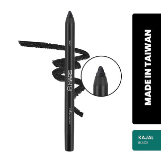 MARS Long Lasting and Smudge Proof Kajal (Black, 1.2 g), Velvet & Matte Finish