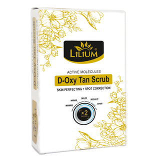 Lilium D Oxy Tan Face Scrub, Helps in Skin Perfecting & Spot Correction, Reduces Tanning & Prevents from Sun Burn 12g x 6 (Item Code: 204)