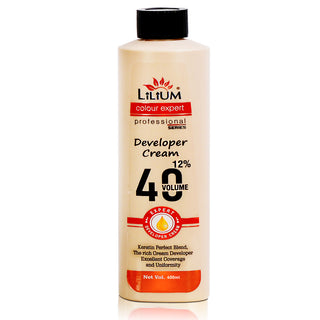Lilium Developer Cream 12% 40 Volume Keratin Perfect Blend, The Rich Cream Developer Excellent Coverage & Uniformity