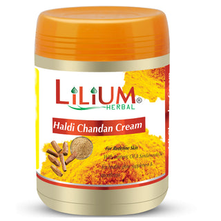 Lilium Haldi Chandan Massage Cream 500ml | Herbal Skin Brightening & Nourishing Cream for Healthy Glow | Deep Hydration & Smooth, Supple Skin | For Women & Men