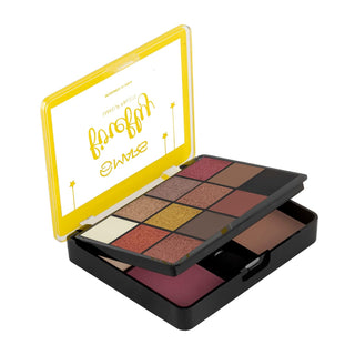 Mars Firefly Makeup Kit with 12 Eyeshadows,Highlighter, Blusher and Bronzer| Highly Pigmented | Free Applicator & Mirror | Eye and Face Palette for Women (26.0 gm) (Shade-2)
