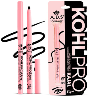 ADS Pro Kohl Pro Kajal | Intense Black Pencil Kajal for All-Day Wear | Smooth Application & Deep Color (Item Code: 434)