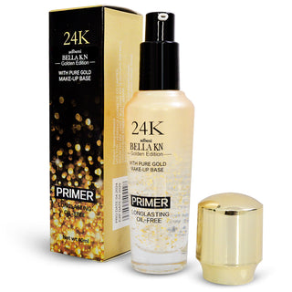 Adbeni Imported 24K Makeup Primer 40ml | Pure Gold Infused Makeup Base | Long-Lasting, Oil-Free Formula for Smooth & Radiant Skin | Perfect for All Skin Types