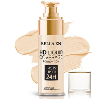 Adbeni Imported HD Liquid Coverage Foundation | Waterproof, Mattifying Effect, Lasts Up to 24 Hours | Flawless Finish & Long-Lasting Wear (Item Code: 422)