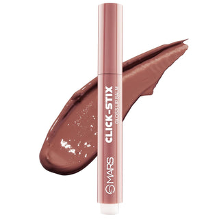 MARS Click Stix Gloss Lip Balm (2.0 gm) | High Pigmented | Ultra-Glossy Finish | Non-Sticky | Hydration | Enriched with Cocoa Butter