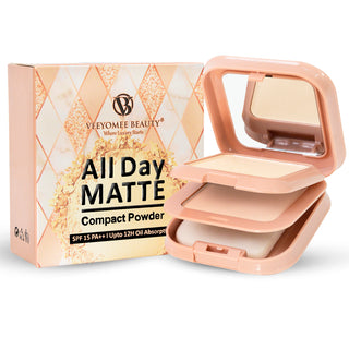 Adbeni Imported All Day Matte Compact Powder 20G | Oil Control, Long-Lasting, Lightweight & Buildable Coverage | Shine-Free Finish for All Skin Types