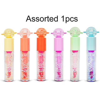 Adbeni Imported Lip Gloss | Saturn Shaped Cap | Long-Lasting Color Change, Waterproof & Shimmering Finish | Assorted Color (Item Code: 496)