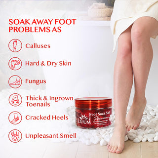 Lilium Geranium Foot Soak Salt | Pain Relief & Muscle Relaxation | Saindhava & Sea Salt for Tired Feet, Stress Relief & Detox