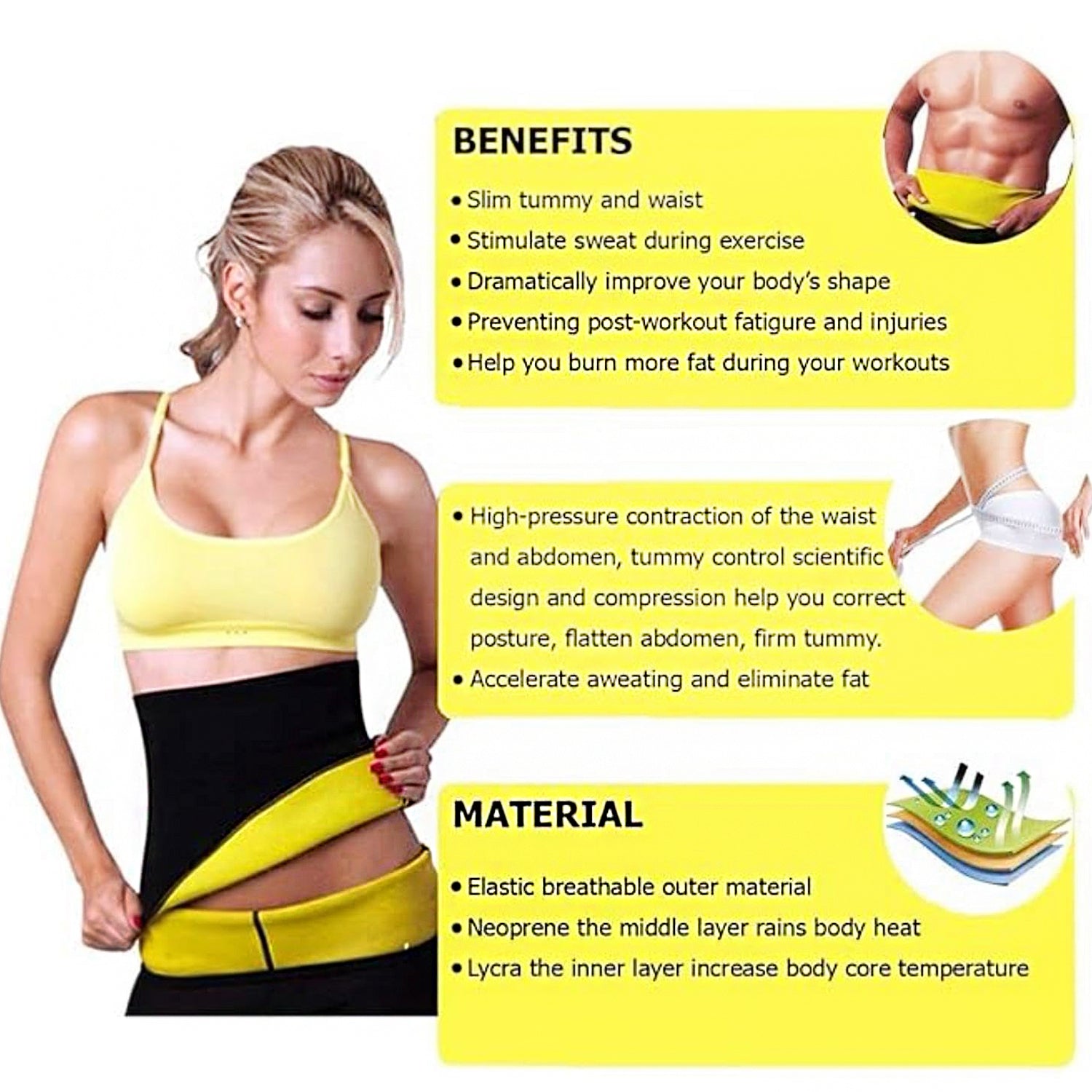 Adbeni Imported Sweat Slim Belt for Men Women Non-Tearable