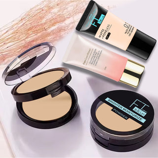 Adbeni Imported Smooth Finish Set | Foundation, Compact Powder & Primer | Long-Lasting, Lightweight & Full-Coverage Makeup Combo