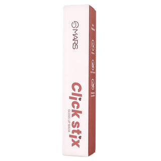 MARS Click Stix Gloss Lip Balm (2.0 gm) | High Pigmented | Ultra-Glossy Finish | Non-Sticky | Hydration | Enriched with Cocoa Butter