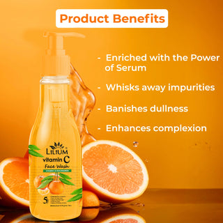 Lilium Face Wash 500ml | Reveals A brighter Clear Skin | Gives Pigmentation Free Skin & Removes Dead Cells | Eliminates Dust, Cleans Pores, Reduces Wrinkles & Scars
