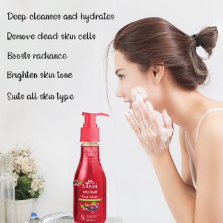Lilium Face Wash 500ml | Reveals A brighter Clear Skin | Gives Pigmentation Free Skin & Removes Dead Cells | Eliminates Dust, Cleans Pores, Reduces Wrinkles & Scars