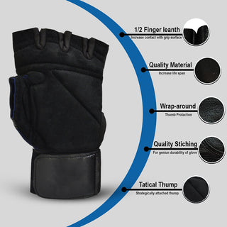 Adbeni Half Finger Gym Gloves | Ultimate Grip & Comfort for Weightlifting & Training (Item Code: 412)