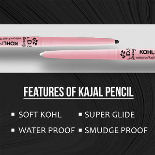 ADS Pro Kohl Pro Kajal | Intense Black Pencil Kajal for All-Day Wear | Smooth Application & Deep Color (Item Code: 434)