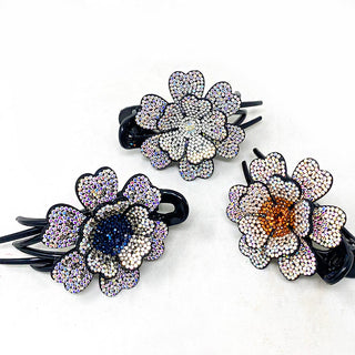 Adbeni Stone Flower Hair Clutcher Panja, Random Color 1Pc (Item Code: 221)