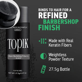 Adbeni Hair Building Fibers 27.5G | Instantly Conceals Thinning Hair & Bald Spots for Men & Women | Natural Keratin Hair Powder for Fuller Hair | Sweat & Wind Resistant