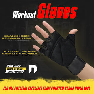 Adbeni Half Finger Gym Gloves | Ultimate Grip & Comfort for Weightlifting & Training (Item Code: 412)