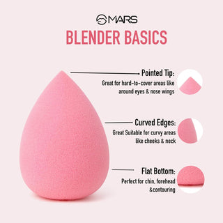 MARS Wonder Beauty Blender For Face Makeup | Pink Face Sponge Puff With Easy Hold | Gentle on Skin (3.0 gm)