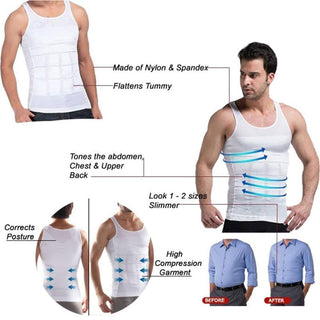 Adbeni Men's Compression Tummy Control Slimming Body Shaper | Waist Trainer for Enhanced Support and Comfort