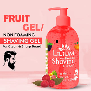 Lilium Non Foaming Shaving Gel 600ml for Men | Clear Cut, Smooth & Silky Skin | Transparent Shave Gel for Precision, Hydrating Formula