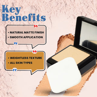 Adbeni Imported HD Pressed Powder 20g | Matte Finish Compact Powder for All Skin Types | Long-Lasting Oil Control | Lightweight & Travel-Friendly Makeup