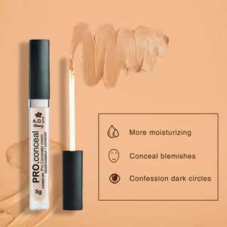 ADS Pro Liquid Concealer | Full Coverage, Long-Lasting Formula for Flawless Skin (Item Code: 414)