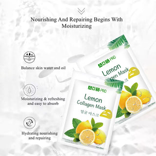 ADS Skin Care Combo Glow Boosting Duo, Vitamin C Face Serum  Of Rose Honey & Lemon Sheet Mask (Item Code: 198)