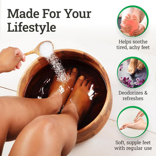Lilium Geranium Foot Soak Salt | Pain Relief & Muscle Relaxation | Saindhava & Sea Salt for Tired Feet, Stress Relief & Detox