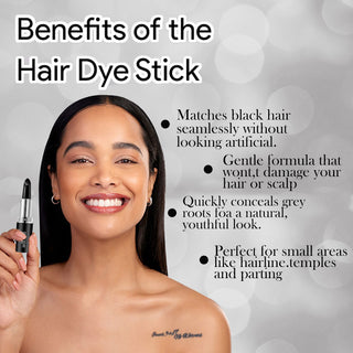 Adbeni Imported Hair Color Stick 3.5G | Natural Root Touch Up for Grey Hair Coverage | Black Hair Dye Stick Pencil for Women & Men | Hair Concealer for Thinning Hair & Bald Spots