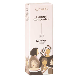 MARS Cancel Concealer for Face Makeup with Radiant Natural Finish 6.0 ml | Lightweight | Medium to High Coverage | Long-Lasting & Multi-Purpose | Crease Resistant