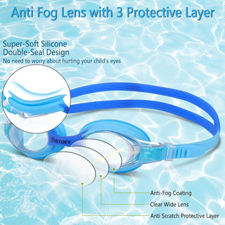 Adbeni Imported Swimming Cap & Goggles Combo | Silicone Swim Cap & Anti-Fog Swimming Goggles Set for Adults & Kids, Waterproof, Adjustable, UV Protection, Leak-Proof, Comfortable Swim Gear