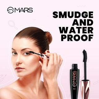 Mars Fabulash Volumising Mascara | Up to 18 Hours Stay | Waterproof with Intense Jet Black Color (12ml) (Black)