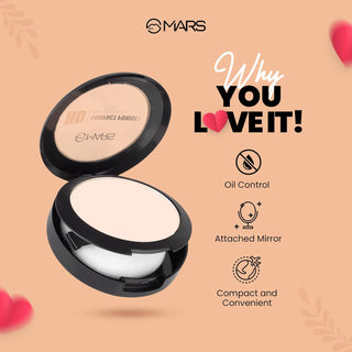 MARS HD Mattifying Compact Powder | Lightweight Formula with Oil Control | long Lasting Compact Powder (8g)