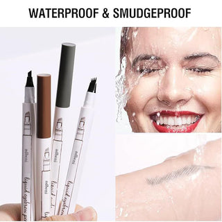 Adbeni Imported 4-Tip Microblade Eyebrow Pen – Long-Lasting, Waterproof & Smudge-Proof Eyebrow Pencil for Denser & Fuller Eyebrows | Natural Look Makeup