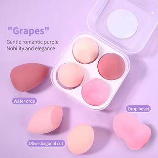 Imported Makeup Beauty  Sponge & Blender Set of 4 Egg Case Holder Assorted (Item Code: 249)