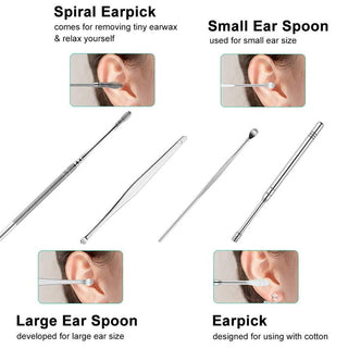Imported Ear Cleaning Tool Set 6 with Storage Case