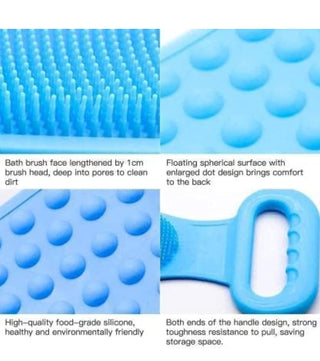 Imported Silicone Body Scrubber Double Side Bathing Brush in Assorted Colors (Item Code: 207)