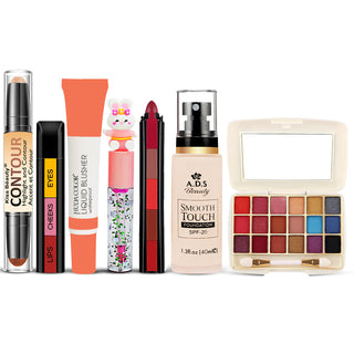 Adbeni Imported Full Face Glam Kit, Complete Makeup Combo for Eyes, Lip, Face & Cheeks (Item Code: 294)