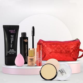 Adbeni Prime & Shine Combo, Full Face Makeup Combo with Pouch (Item Code: 406)