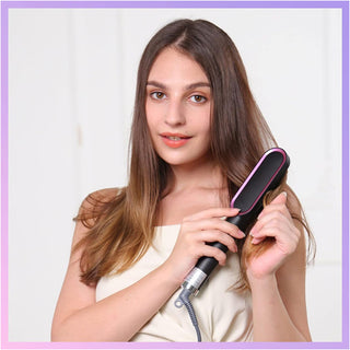 Imported Straightener Comb 2-in-1 Hair Straightening & Styling Brush | Fast Heating | Adjustable Temperature | Ionic Technology for Smooth & Frizz-Free Hair | Perfect for All Hair Types