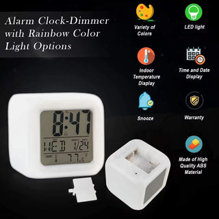 Imported Color Change Digital Alarm Clock with LED Seven Color Night Light and Wake Up Function for School, Study, Bedroom, Office & Birthday Gifts