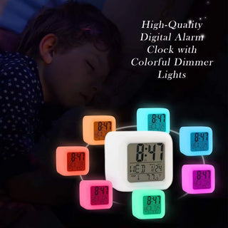 Imported Color Change Digital Alarm Clock with LED Seven Color Night Light and Wake Up Function for School, Study, Bedroom, Office & Birthday Gifts