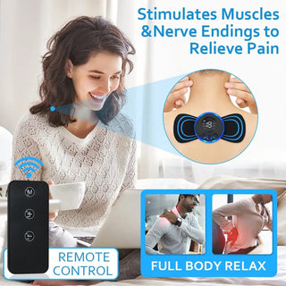 Imported Mini Massage Stick, 8 Mode & 19 Strength Level Rechargeable Pain Relief EMS Massage Machine For Shoulder, Arms, Legs, Back Pain, Skin Friendly Material, For Men & Women