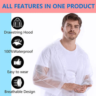 Imported RainCoat For Adults Waterproof Hooded Rain Jackets (Item Code-248)