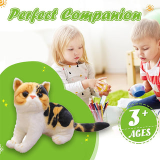 Imported Cute Cat Stuffed Plush Animal Soft Toy for Kids with Meows Sounds by Pressing (Item Code: 199)